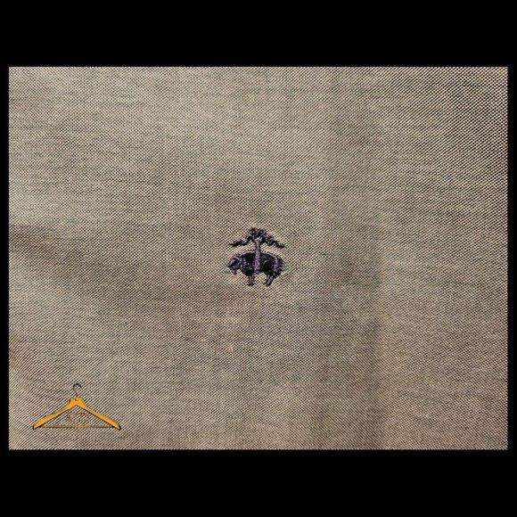 Brooks Brothers Dress Shirt - XL, Green, Non-Iron, Button Down Collar - Picture 6 of 8